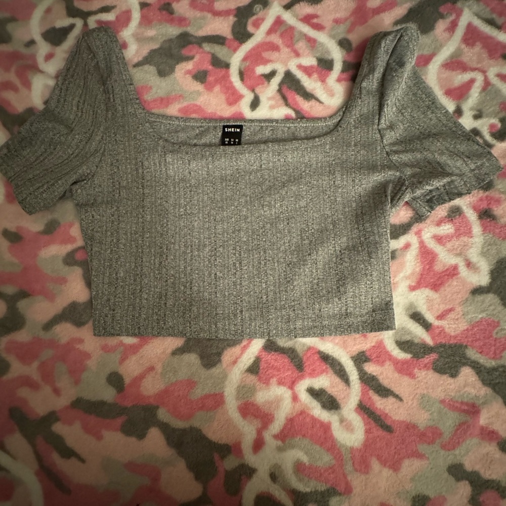 Grey crop top